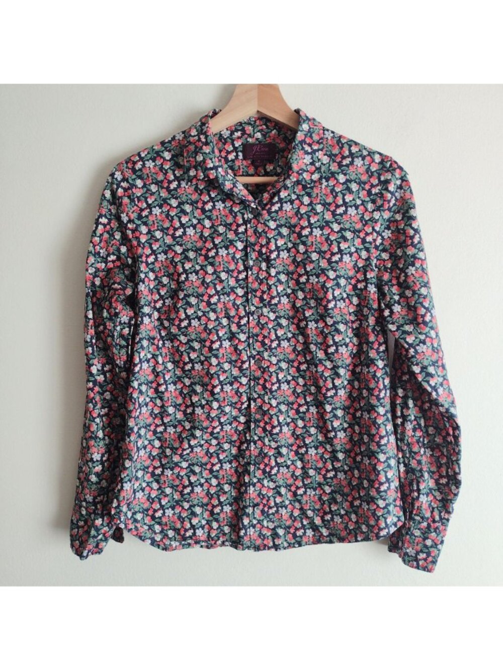 J Crew Liberty Sarah Shirt 8 Ditsy Floral Slim Perfect Blouse for Business - Picture 10 of 10